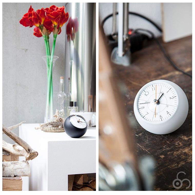 レムノス 置き時計 アルミ 白 アースクロックレス earth clock less アース クロック レス - DESIGN OBJECTS - レムノス