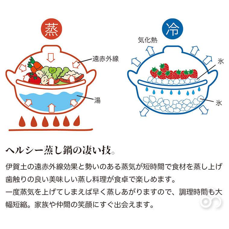 長谷園 蒸し料理用土鍋 伊賀焼 ヘルシー蒸し鍋 黒 大 AZW-18 土鍋 日本