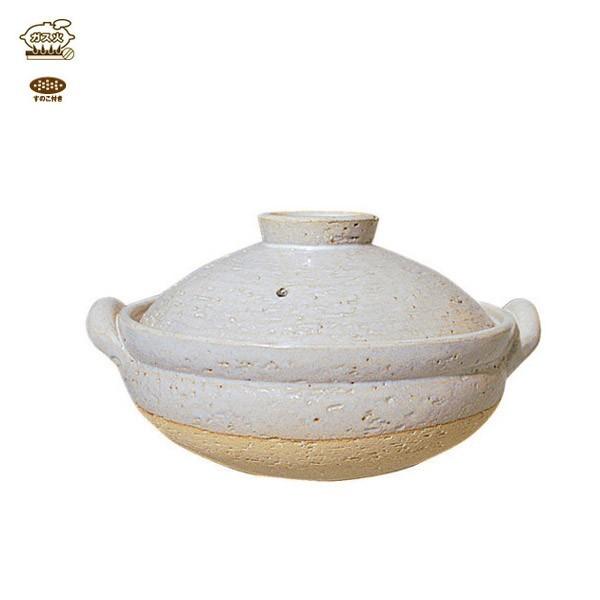 長谷園 (予約注文 2026年3月発送予定) 伊賀焼 ヘルシー蒸し鍋 白 中