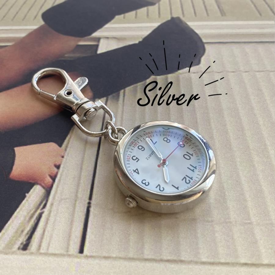 ナースウォッチ 懐中時計 看護師 ナース カラビナ 時計 キーホルダー おしゃれ 電池交換 可能 |  | 05