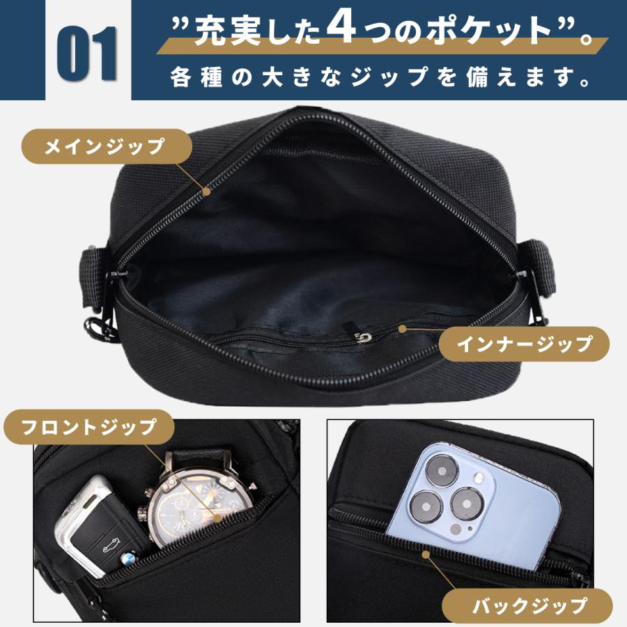 ショルダーバック メンズ 小さめ 肩掛けバッグ 大容量 ボディーバッグ ショルダーポーチ 40代 50代 |  | 06