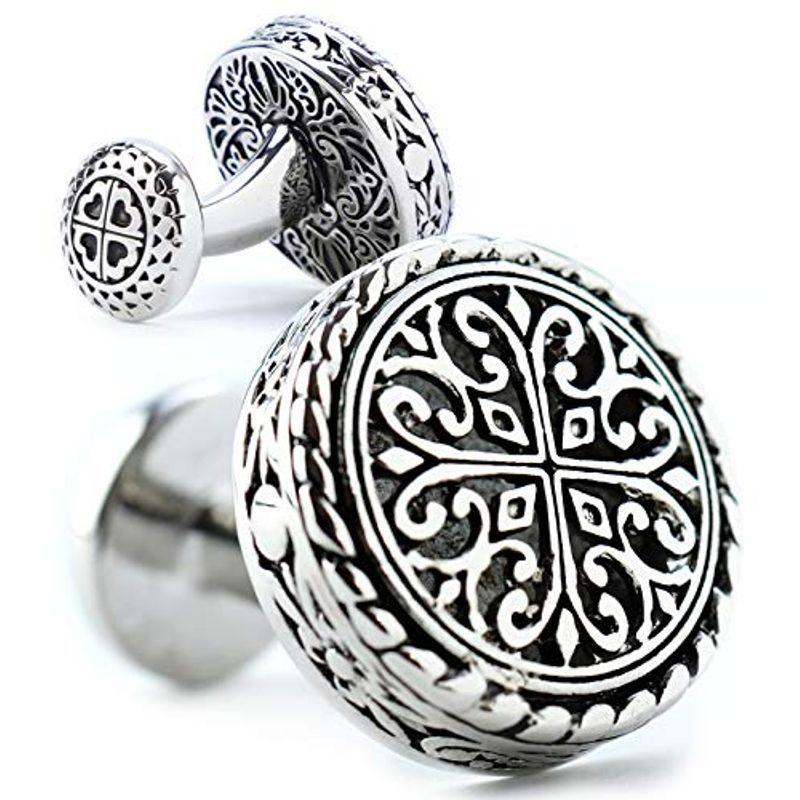 ファッション 再再再 販 ｍ Bius 235 カフリンクス カフスボタン スーツアクセサリー ビジネス フォーマル メンズ カフス シルバー Flower Buxxwohrsz Www Boulevardrestaurants Com