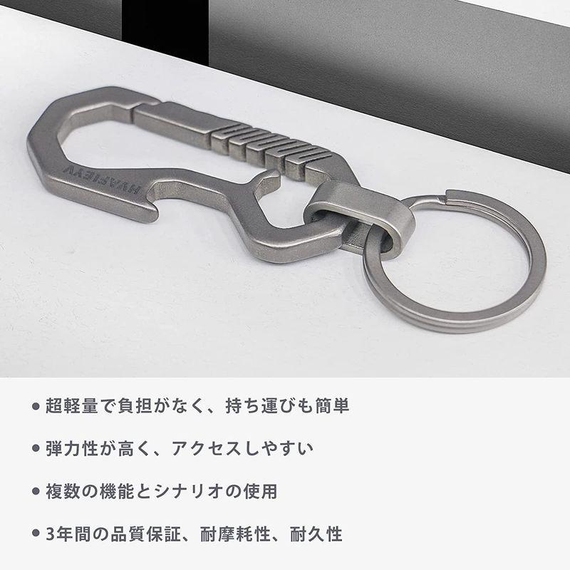 海外ブランド キークリップ キーチェーン おしゃれ 防錆軽量 カラビナ キーリング チタン合金製 キーホルダー 車 ギフト日本のデザイ 家 バイク 自転車 キーケース Www We Job Com