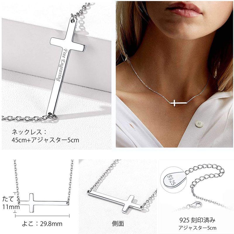 限定版 ペアアクセサリー Chicsilver 十字架 横クロス ネックレス レディース 人気 シルバー925 プラチナ サイドクロス アクセサリー Www Threeriversofs Com
