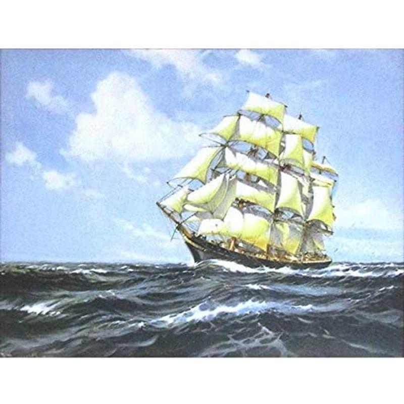 新入荷！ マクレガー［世界の名画コレクション］『ブルーウォーター』複製画 風景画 帆船 舟 海洋画 大海原 戦艦 無敵艦隊 ビクトリー号 ヴィクトリー 【G1729612910】(10624円)