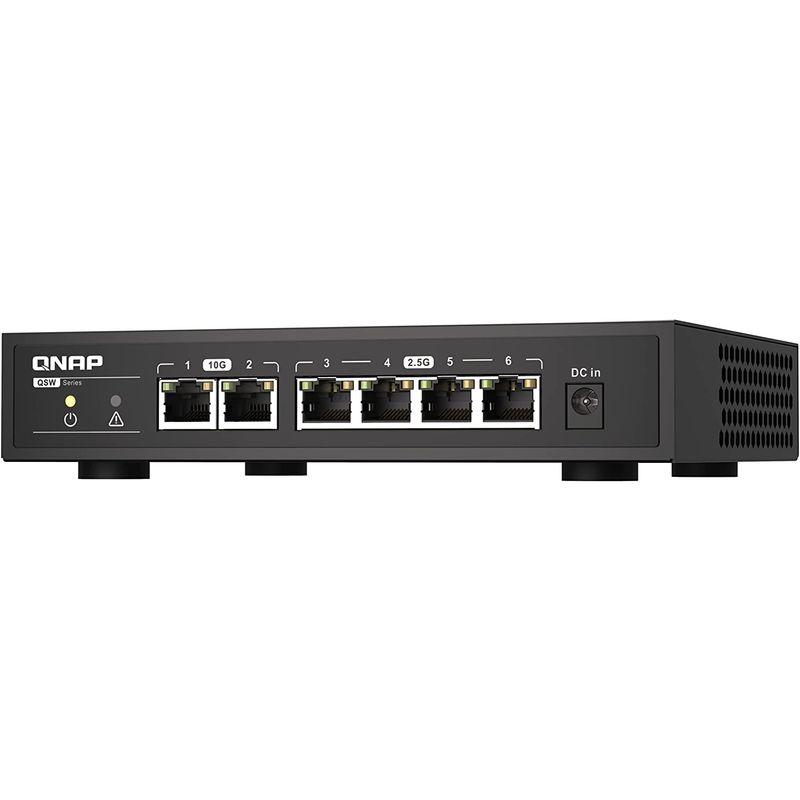 QNAP(キューナップ)2つの10GbE-Tポート、4つの2.5GbE-Tポートを備えたアンマネージドスイッチ QSW-2104-2T キューナップ 2つの10GbE Tポート 4つの2 5GbE Tポートを備えたアンマネージドスイッチ QSW 2T
