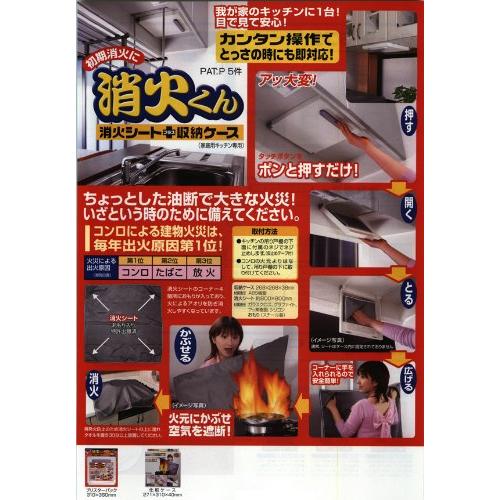 ノムラテック 家庭キッチン用 消火シート 消火くん ブリスタータイプ N-3321_2