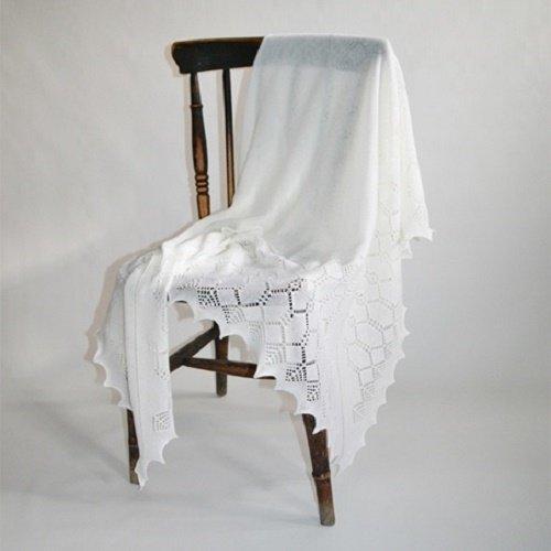 【中古品 】 ジーエイチハートアンドサン G.H.HURT&SON おくるみ エレガントウールショール ホワイト 【C2155805558】(13244円)