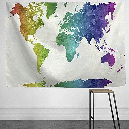 Hakona 世界地図 タペストリー 壁掛け 水彩絵 おしゃれ 装飾布 大判 地図 ファブリック装飾用品 ホーム装飾 多機 A B08f7py9w5 太陽4号ヤフー店 通販 Yahoo ショッピング