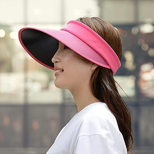 クーアイ Kuai 帽子 レディース ハット 2way つば広 キャップ サンバイザー Uvカット 1級遮光 折りたたみ 洗濯可 軽量 通気 おしゃれ ピンク 国内正規総代理店アイテム