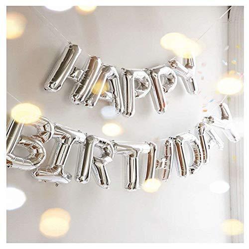 Loviga 誕生日 飾り付け 女の子 シンプル バルーン 風船セット ハッピー バースデー Happy Birthday 五芒星ハートバル 驚きの値段で