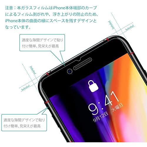 2枚セット NIMASO iPhone8plus 用 ガラスフィルム iPhone7plus 強化 ガラス 液晶保護 フイルムガイド枠付き｜sunafukin-store｜04
