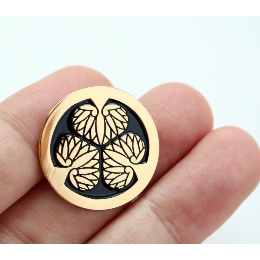 ピンバッジ 徳川家紋（三つ葉葵）徳川家康の御紋ピンズ 戦国時代