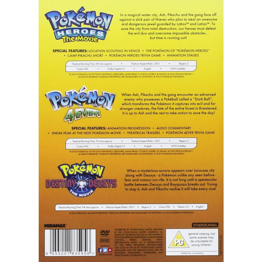 Pokemon - Triple Movie Collection DVD [Regions 2,4] ポケモン