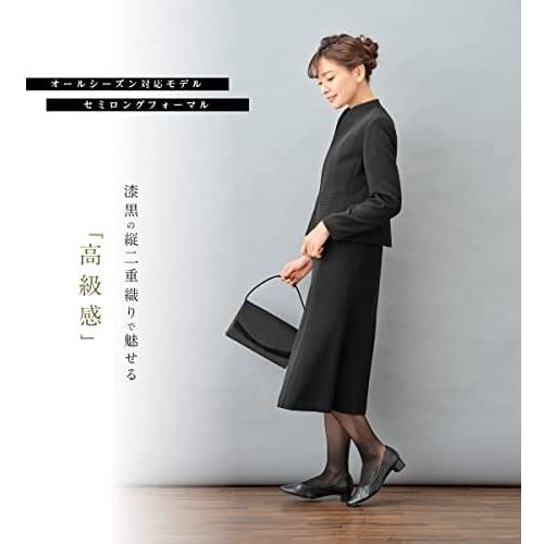 国際ブランド 喪服 レディース ブラックフォーマル マーガレット M461 アンサンブル R 号 17 ブラック 冠婚葬祭 礼服 前開きワンピース その他スーツ フォーマル Sidewheeler Sg