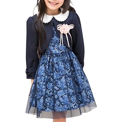 人気販売 アリサナ Arisana 入学式 女の子 スーツ 卒園式 フォーマル 子供服 ワンピース アンサンブル リア ネイビー 115 割引売上 Ssl Daikyogo Or Jp