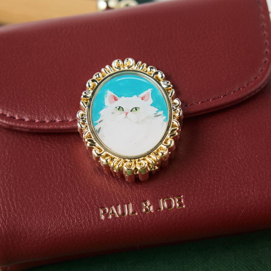 ポールアンドジョーアクセソワ 口金ミニ財布 PJA-W1172 キャットブローチ PAUL & JOE ACCESSOIRES (ポール＆ジョーアクセソワ) 口金ミニ