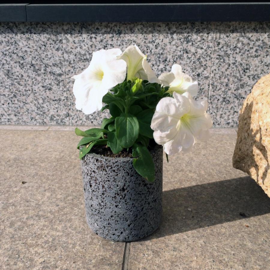 植木鉢 おしゃれ 国産溶岩石 溶岩石フラワーポット（S) サボテン 石 鉢