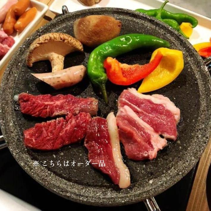 TVで 紹介 焼肉用 飛騨溶岩プレート 美味焼 優丸-17 国産 Φ17cm×厚み