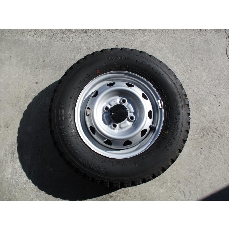ヨコハマタイヤ 軽トラ用タイヤ 145/65R12 鉄ホイール付き4本 ヨコハマタイヤ 軽トラ用タイヤ 145/65R12 鉄ホイール付き4本