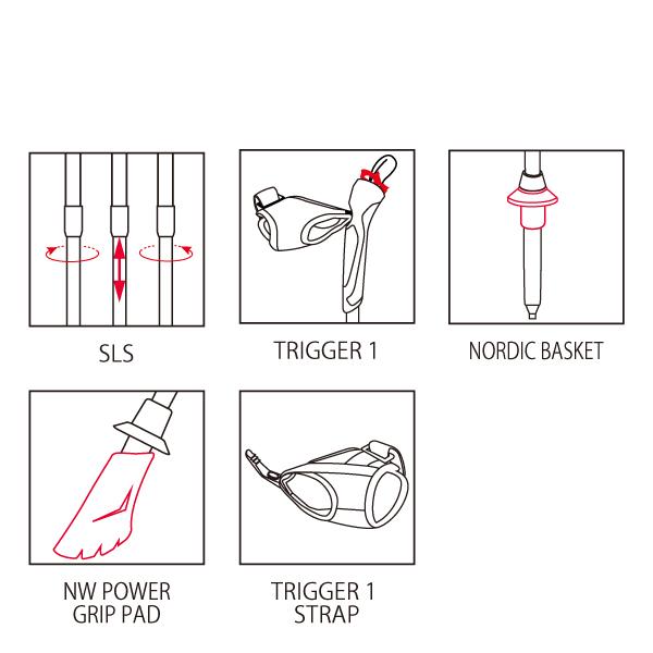 レキ(LEKI) ノルディックウォーキングポール スピン ショート 1300438 |  | 04