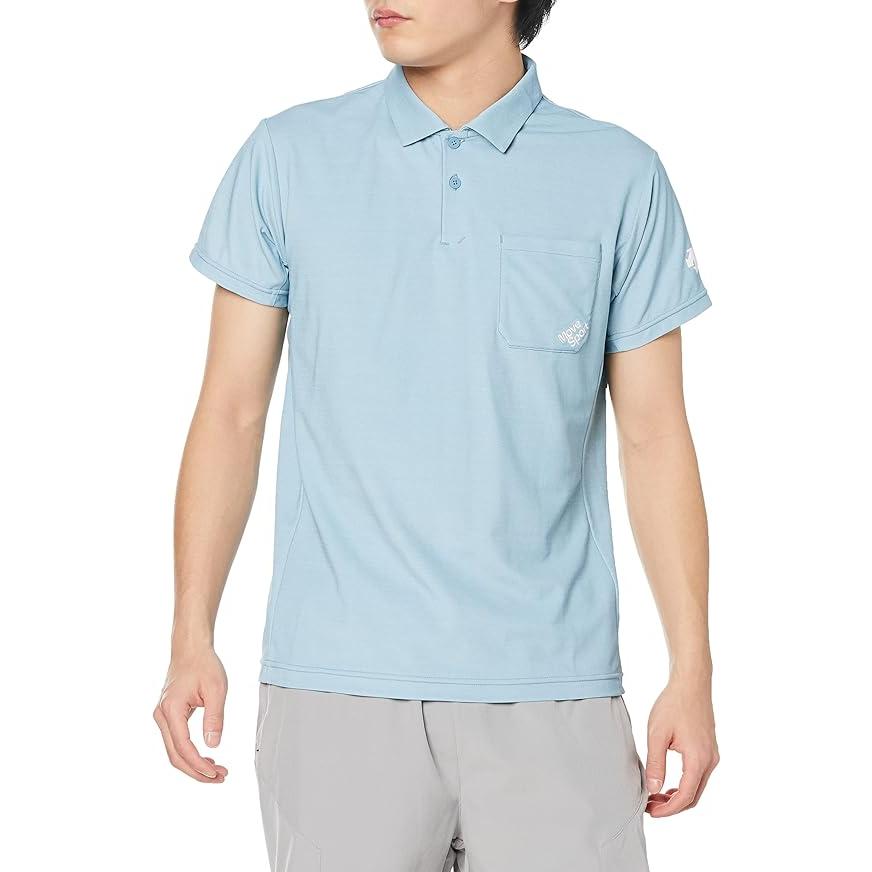 DESCENTE(デサント)MOVE SPORT(ムーブスポーツ) サンスクリーン半袖ポロシャツ (メンズ) 鹿の子 吸汗速乾 ストレッチ UVカット DMMTJA71 | MOVESPORT