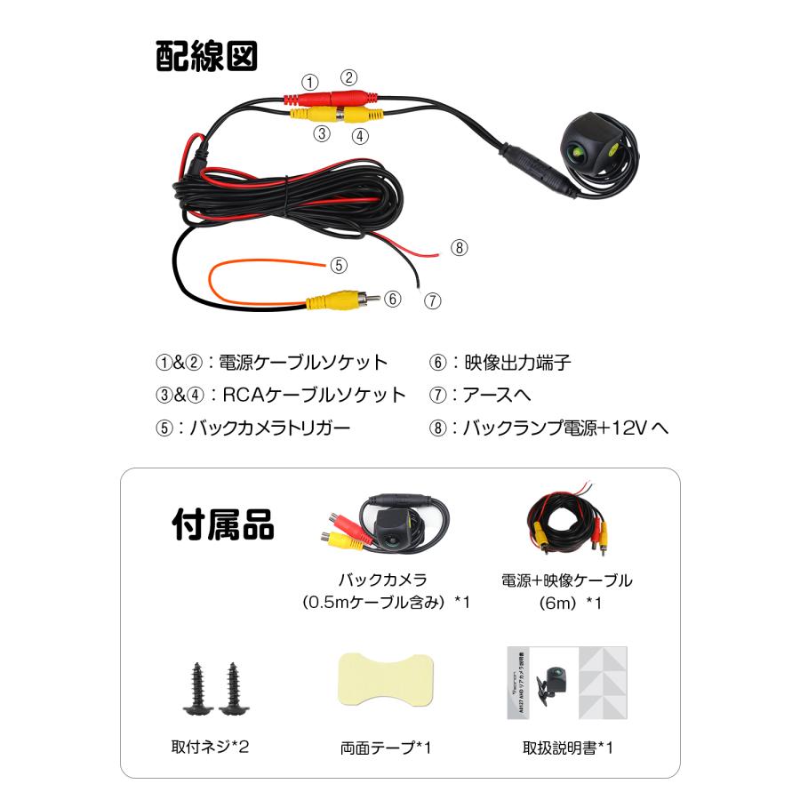 Eonon バックカメラ 車載 AHD 200万画素 1920*1080 広角160° 水平140