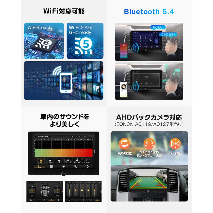 Eonon 爆買 ディスプレイオーディオ android14 10.1インチ 物理ボタン