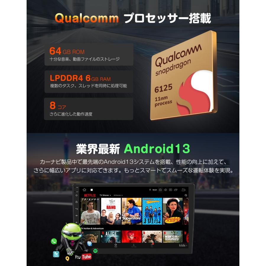 Eonon ディスプレイオーディオ android13 Qualcomm 10.1インチ 6 Eonon ディスプレイオーディオ android13 Qualcomm 10.1インチ 6