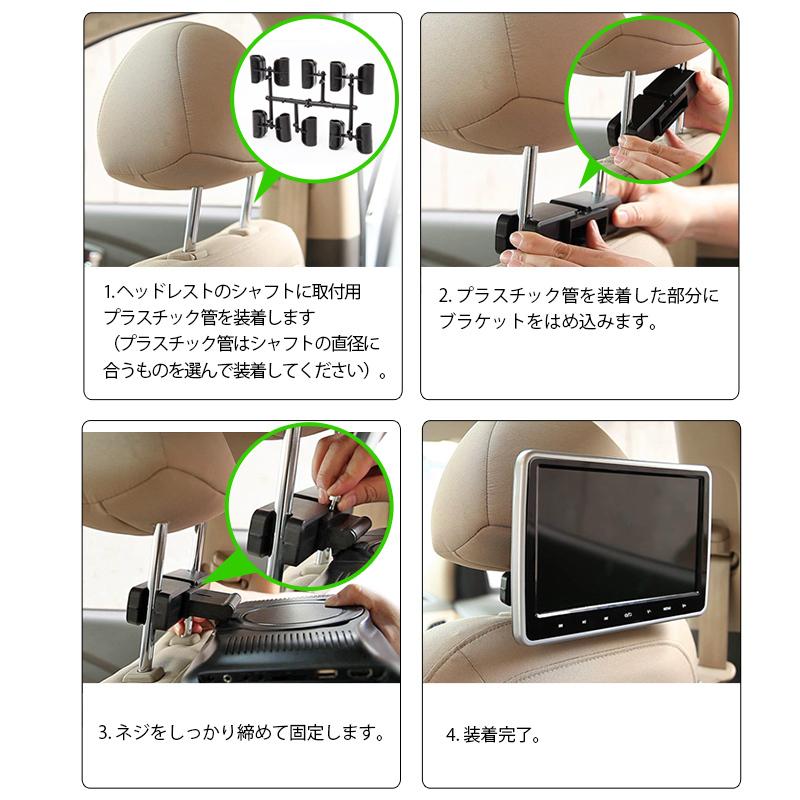 Dvdプレイヤー ヘッドレストモニター スロットイン Dvd内蔵 後部座席 リアモニター L0323j Hdmi かんたん取り付け 10 1インチ Cprm フロントスピーカー 対応 車載用マルチプレイヤー Dvdリアモニター