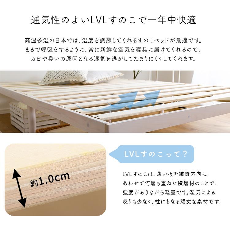 ベッド マットレス付き ダブル ダブルベッド すのこ プエル : ベッド 