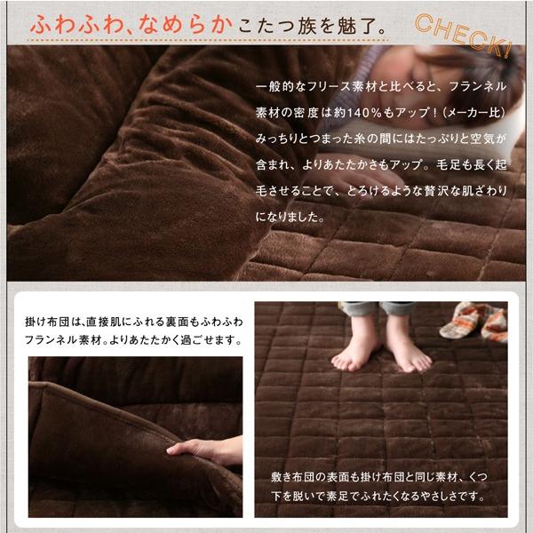 こたつ布団 長方形 こたつ布団セット こたつ掛敷布団2点セット 省スペース マイクロファイバー ボリュームタイプ ５尺長方形 防ダニ フランネル 北欧 おしゃれ | ブランド登録なし | 03