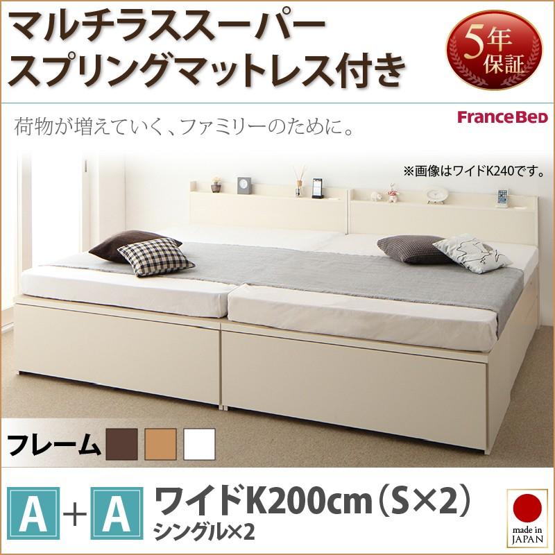 代引き手数料無料 連結ベッド マットレス付き シングルベッド 2台 ベッド シングル2つ 大容量 収納 マルチラススーパースプリングマットレス付き A A ワイドk0 Ts サンブリッジ 通販 Yahoo ショッピング 楽天市場 Epicmountainbike Com