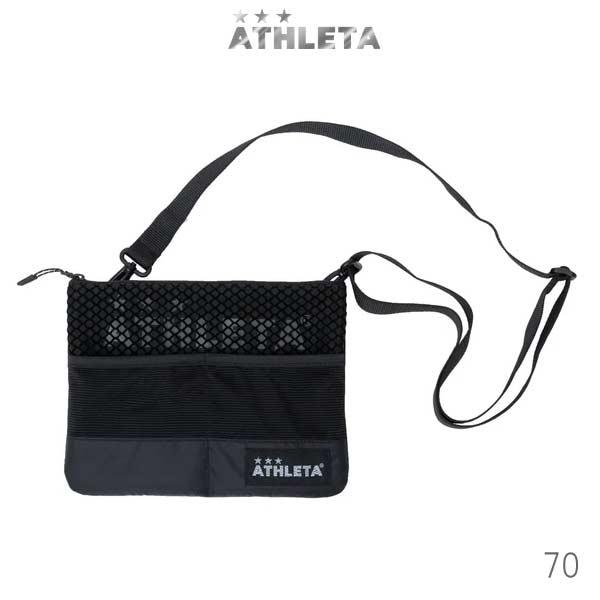 サッカーATHLETAバッグ 黒 ATHLETA（アスレタ） バッグ サッカー フットサル スポーツ サコッシュ