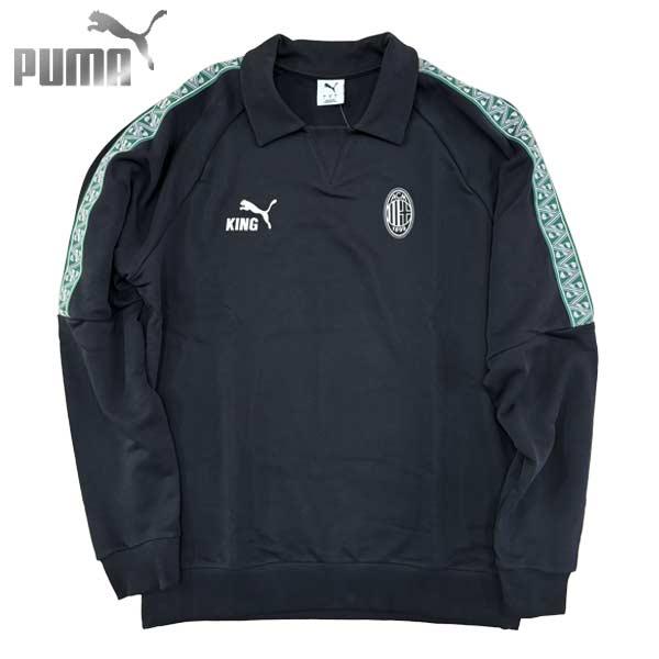 美品✨プーマ ACミラン ドリルトップ US L 黒 長袖 トレーニングウェア PUMA（プーマ） ウエア サッカー ACミラン キング ドリル トップ
