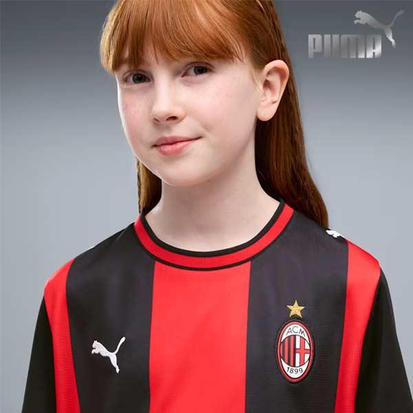 152cm プーマ正規品 ジュニア ACミラン レプリカ練習着 PUMA（プーマ） ジュニア ウェア ACM ACミラン 26/27 ホーム
