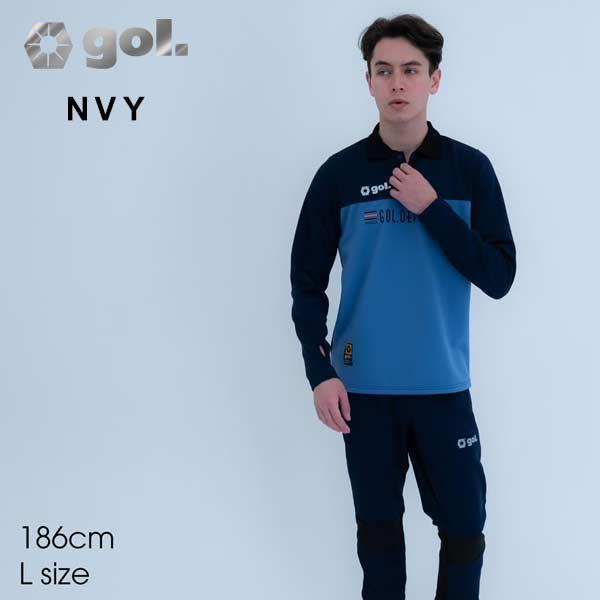 gol.（ゴル） ウェア ポロシャツ 長袖 ドライプレイシャツ サッカー