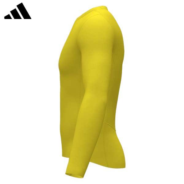  イエロー 長袖 アディダス サッカーシャツ adidas（アディダス） ウェア インナーシャツ サッカー Techfit