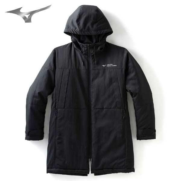 Mizuno MORELIA ベンチコート M ブラック MIZUNO コート ミズノ フットボール サッカー フィールドコート