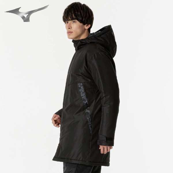 Mizuno MORELIA ベンチコート M ブラック MIZUNO コート ミズノ フットボール サッカー フィールドコート