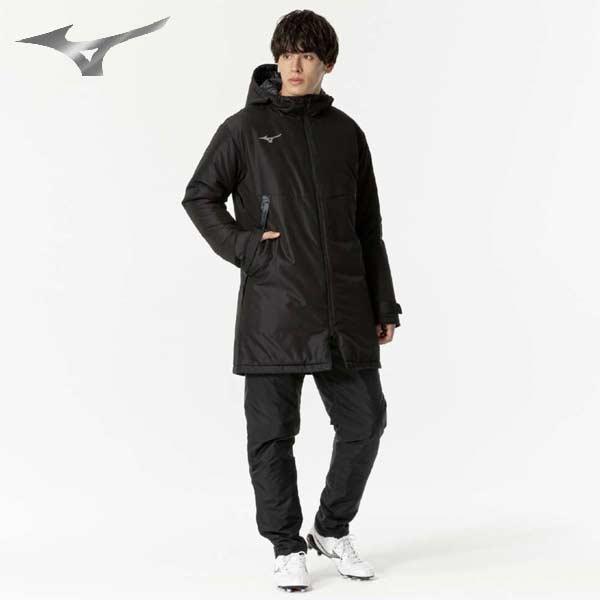 Mizuno MORELIA ベンチコート M ブラック MIZUNO コート ミズノ フットボール サッカー フィールドコート