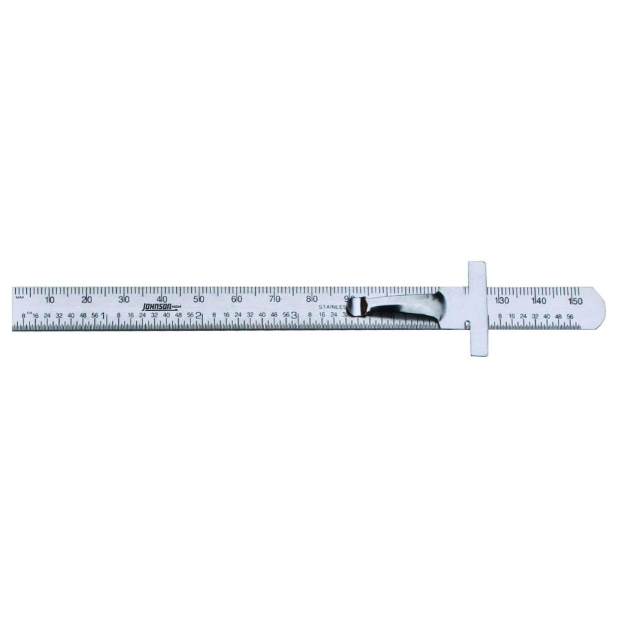 Johnson(ジョンソン) 150ｍｍクリップ定規（インチ/メトリック併記）●小型物差し 7203 | 
