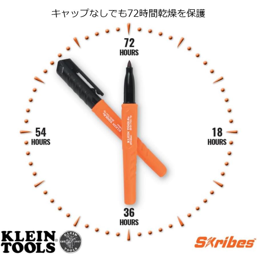 Klein Tools Skribes ファインポイントマーカー（ブラック） マジックペン 万能油性ペン 8610112 |  | 03