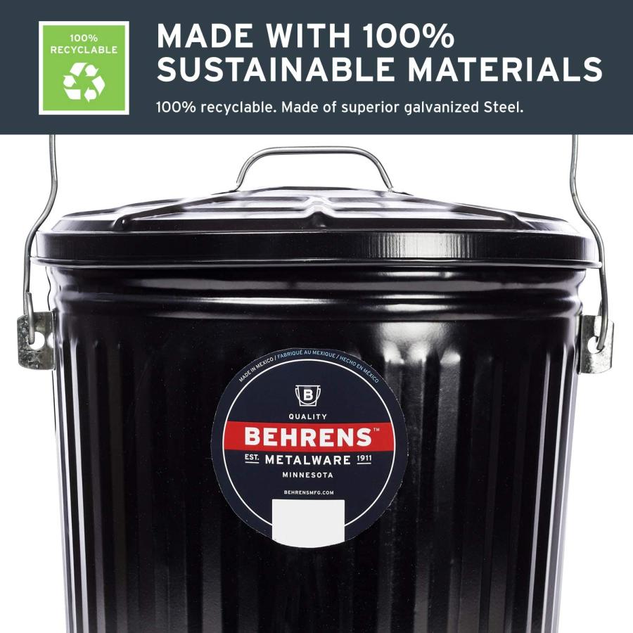 BEHRENS【ベーレンス】7.5ガロンバケット ブラック スチール製 バケツ B907P |  | 02