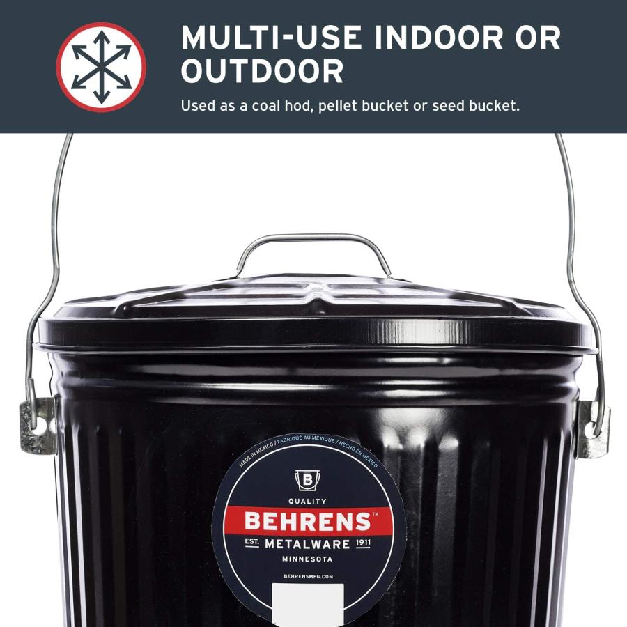 BEHRENS【ベーレンス】7.5ガロンバケット ブラック スチール製 バケツ B907P |  | 05