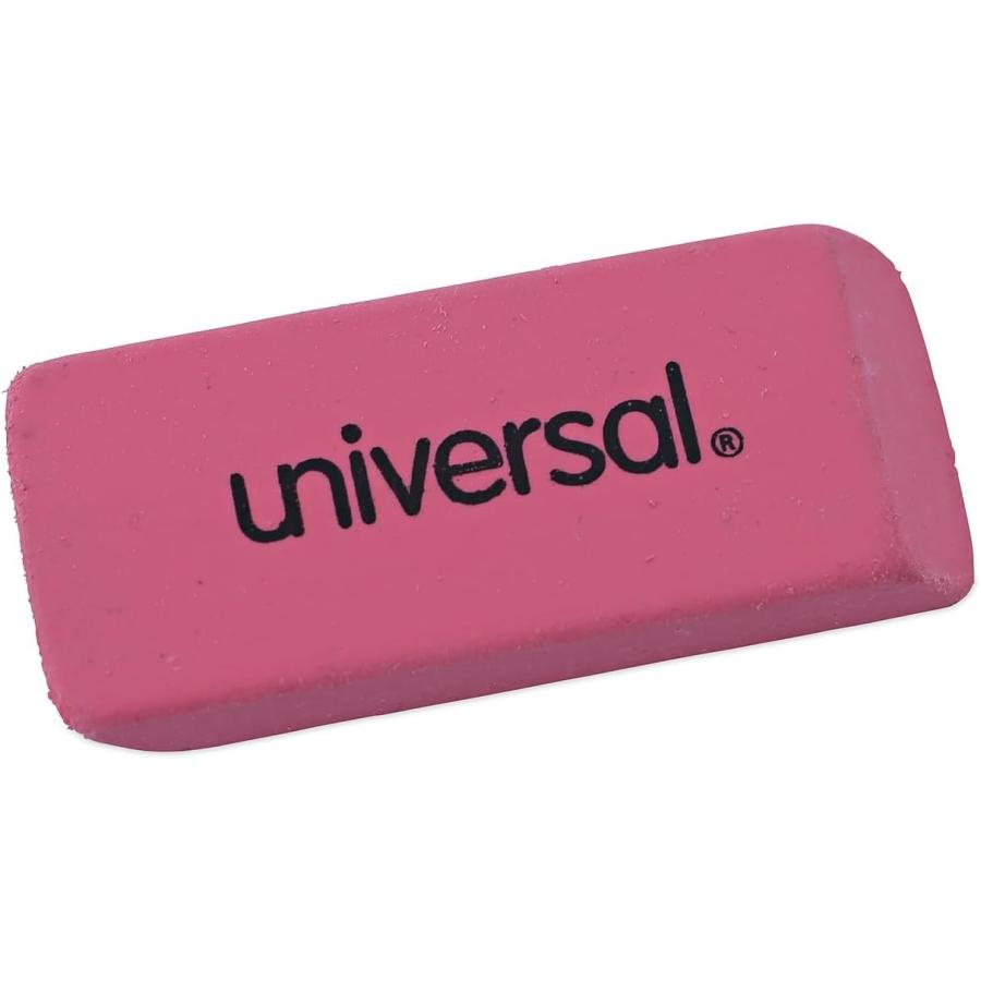 ピンクの長方形消しゴム Universal(ユニバーサル) ラバー消しゴム（ピンク）5個セット UNV55120
