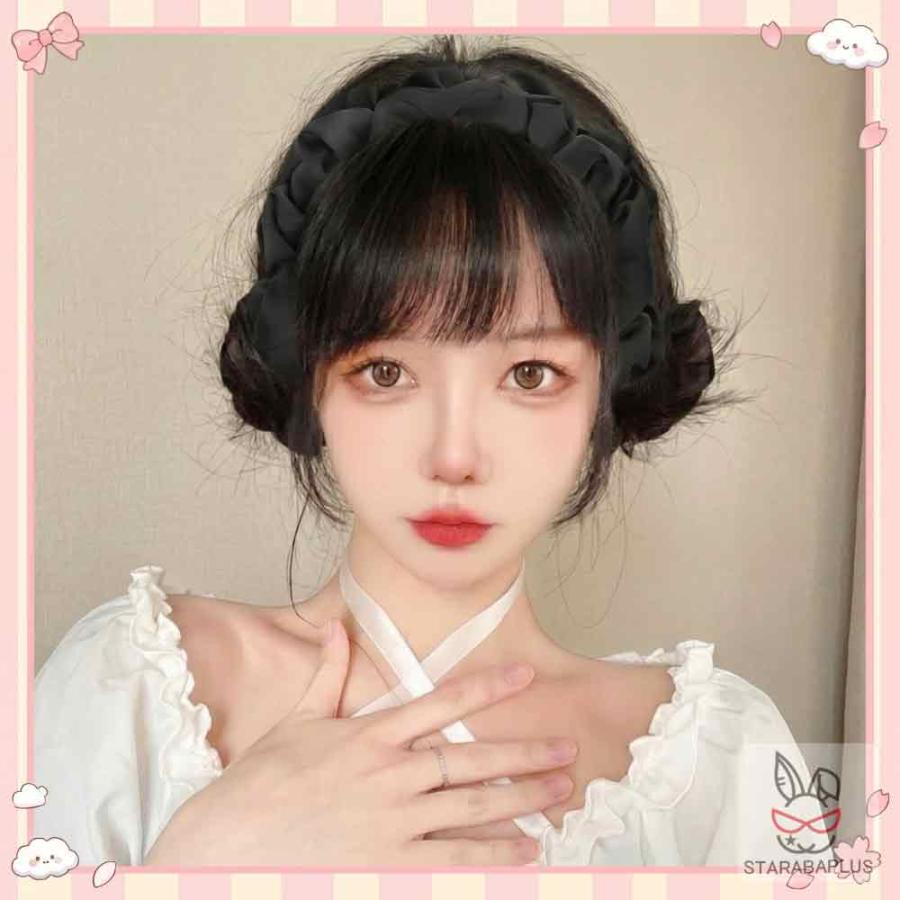 前髪カチューシャ 前髪ウィッグカチューシャ 可愛い おしゃれ レディース ふんわり 前髪 部分ウィッグ 小顔 簡単 使いやすい かつら メール便 送料無料 |  | 01