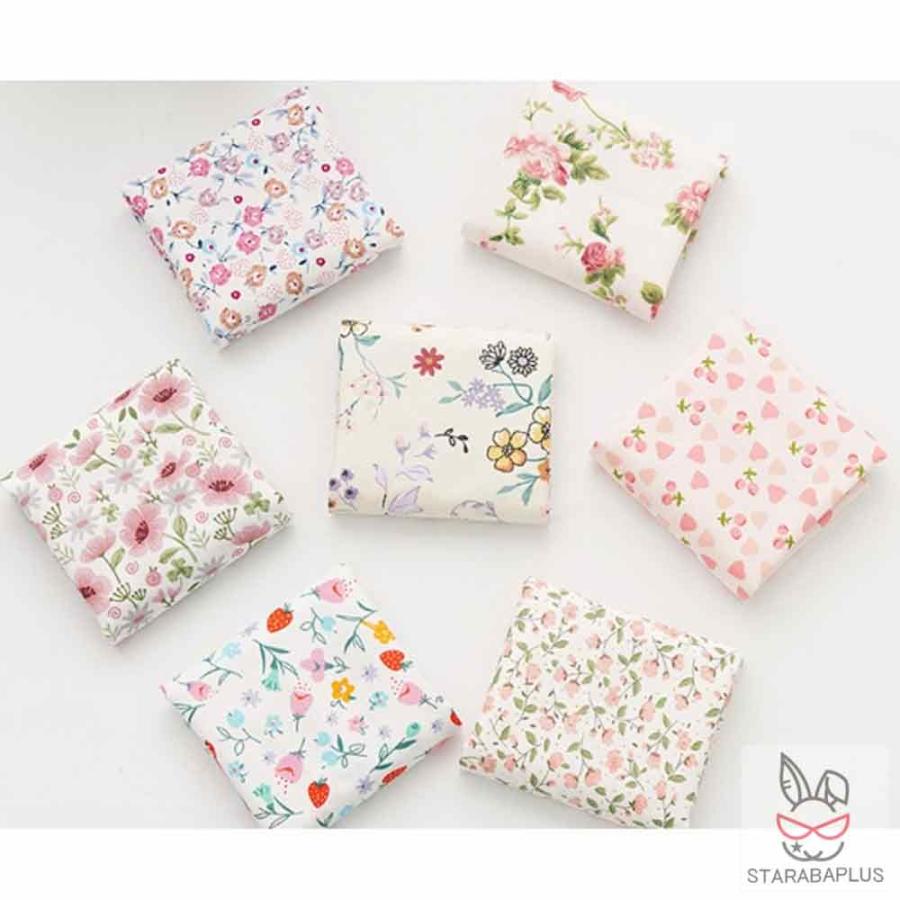 お得 はぎれセット ハギレセット カットクロス パッチワーク布 デコレーション かわいい おしゃれ プリント柄 25cm x 25cm 7枚セット 料無料 |  | 03