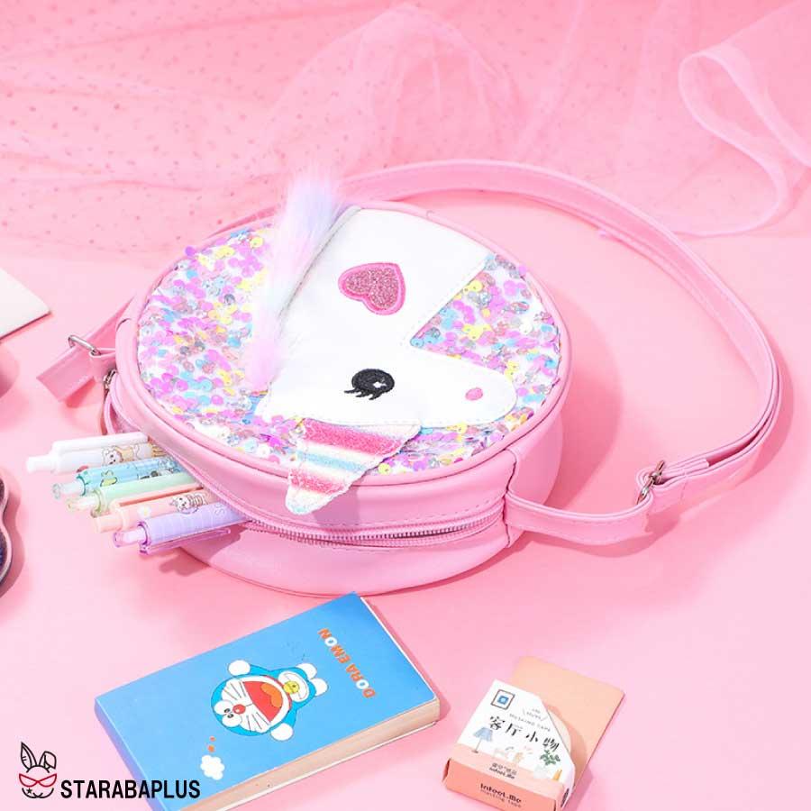 ユニコーン柄 ショルダーバッグ ポーチ ボディバッグ かわいい 保育園 幼稚園 キッズ 誕生日 ギフト 子供 幼児 女の子 こどもの日  送料無料 |  | 08