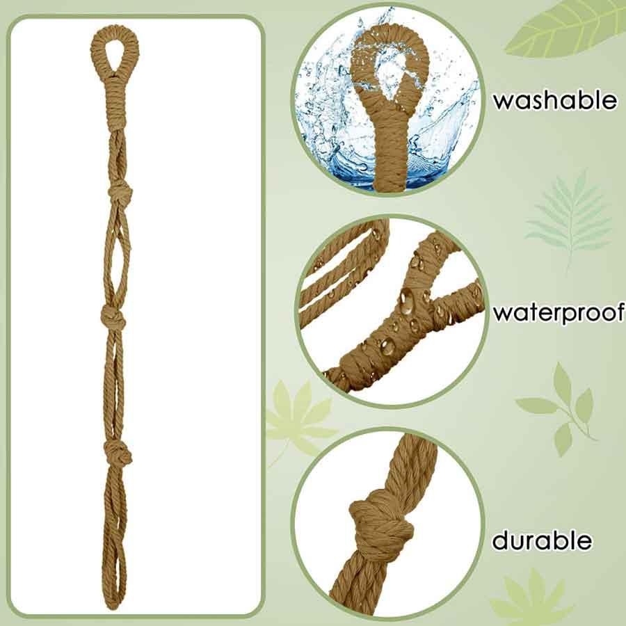 4個入り マクラメ植物ハンガーエクステンダー つり下げ フック延長 ロープ 植物 バスケット 植物の吊り下げ用 全長40cm ハンドメイド 植木鉢 装飾 送料無料 |  | 08